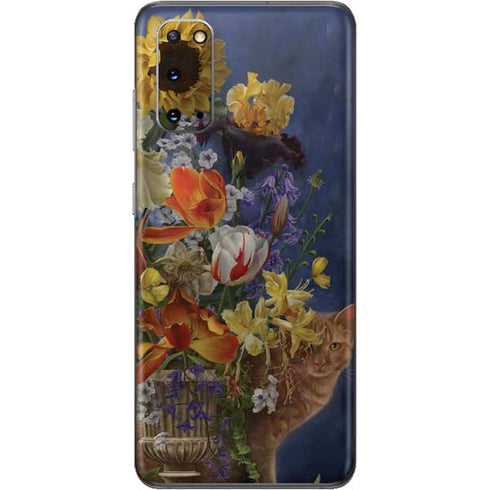 Tabby Cat with Flowers by Nene Thomas Galaxy S20 Skin