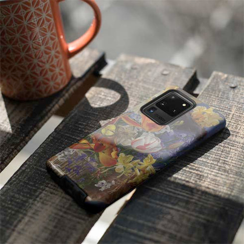 Tabby Cat with Flowers by Nene Thomas Galaxy S20 Ultra 5G Pro Case