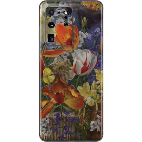 Tabby Cat with Flowers by Nene Thomas Galaxy S20 Ultra 5G Skin