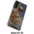 Tabby Cat with Flowers by Nene Thomas Galaxy S21 5G Clear Case