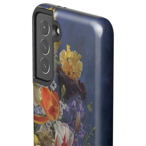 Tabby Cat with Flowers by Nene Thomas Galaxy S21 5G Pro Case