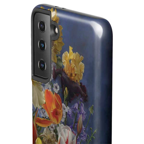 Tabby Cat with Flowers by Nene Thomas Galaxy S21 Plus 5G Pro Case