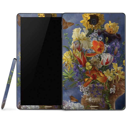 Tabby Cat with Flowers by Nene Thomas Samsung Galaxy Tab Skin