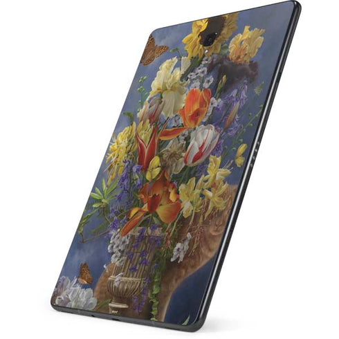 Tabby Cat with Flowers by Nene Thomas Samsung Galaxy Tab Skin