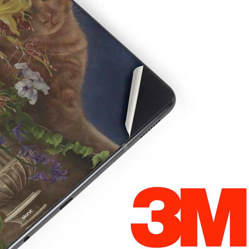 Tabby Cat with Flowers by Nene Thomas Samsung Galaxy Tab Skin