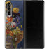 Tabby Cat with Flowers by Nene Thomas Galaxy Z Fold3 5G Skin