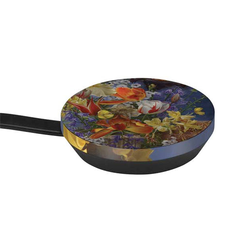 Tabby Cat with Flowers by Nene Thomas Google Stadia Controller Skin