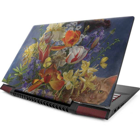Tabby Cat with Flowers by Nene Thomas Lenovo IdeaPad Skin