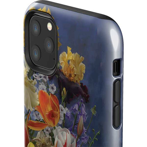 Tabby Cat with Flowers by Nene Thomas iPhone 11 Pro Max Impact Case