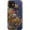 Tabby Cat with Flowers by Nene Thomas iPhone 12 Impact Case