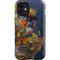Tabby Cat with Flowers by Nene Thomas iPhone 12 Mini Impact Case