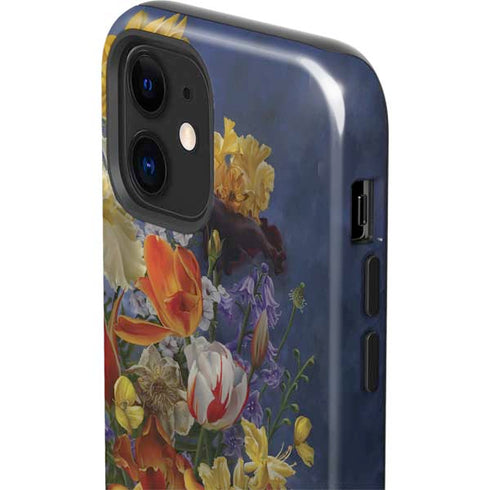 Tabby Cat with Flowers by Nene Thomas iPhone 12 Mini Impact Case