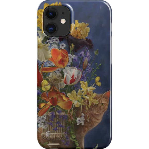 Tabby Cat with Flowers by Nene Thomas iPhone 12 Mini Lite Case
