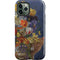 Tabby Cat with Flowers by Nene Thomas iPhone 12 Pro Impact Case