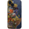 Tabby Cat with Flowers by Nene Thomas iPhone 13 Mini Skin