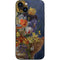 Tabby Cat with Flowers by Nene Thomas iPhone 13 Skin
