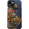 Tabby Cat with Flowers by Nene Thomas iPhone 14 Plus Impact Case