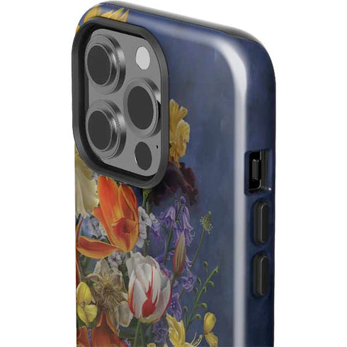 Tabby Cat with Flowers by Nene Thomas iPhone 15 Pro Impact Case