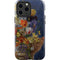 Tabby Cat with Flowers by Nene Thomas iPhone 15 Pro Max Impact Case