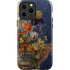 Tabby Cat with Flowers by Nene Thomas iPhone 15 Pro Max Impact Case