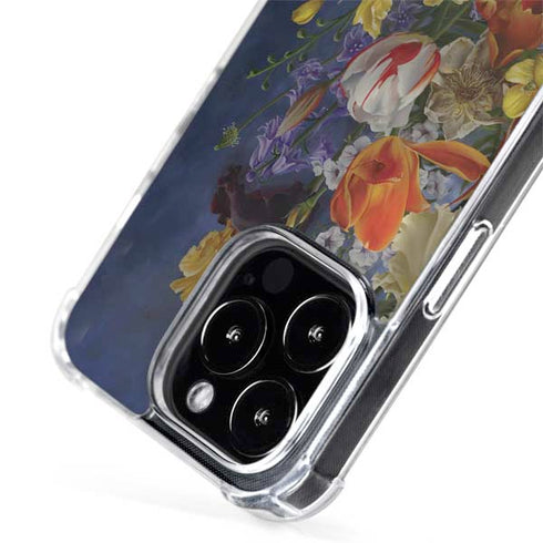 Tabby Cat with Flowers by Nene Thomas iPhone 15 Pro Max MagSafe Case