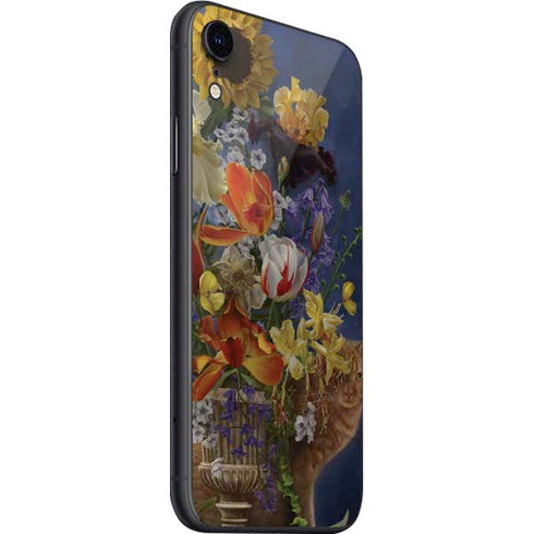 Tabby Cat with Flowers by Nene Thomas iPhone SE (2nd & 3rd Gen) Skin