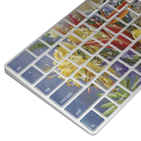 Tabby Cat with Flowers by Nene Thomas Magic Keyboard Skin