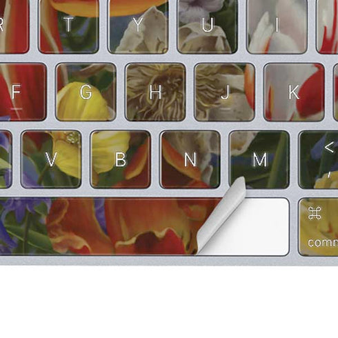 Tabby Cat with Flowers by Nene Thomas Magic Keyboard Skin
