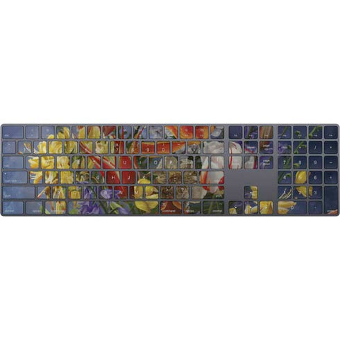 Tabby Cat with Flowers by Nene Thomas Magic Keyboard with Numeric Keypad Skin