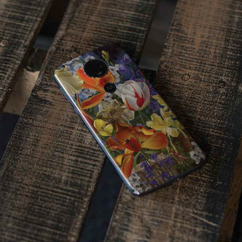Tabby Cat with Flowers by Nene Thomas Moto E5 Plus Skin
