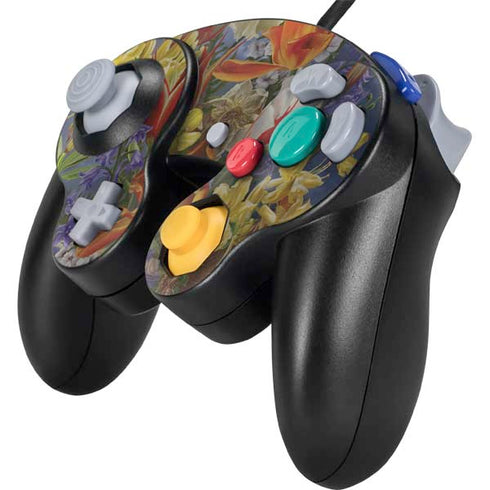 Tabby Cat with Flowers by Nene Thomas Nintendo GameCube Controller Skin