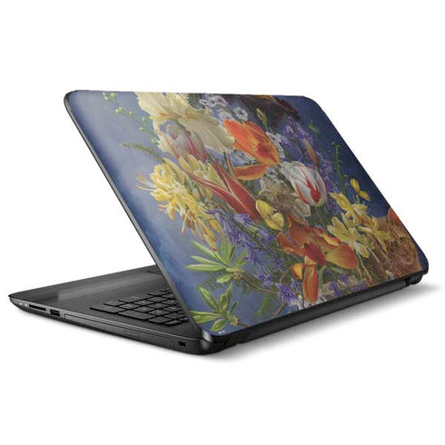 Tabby Cat with Flowers by Nene Thomas HP Notebook Skin