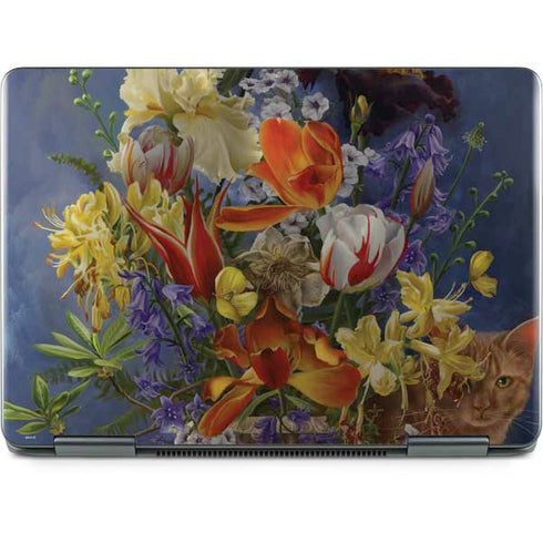 Tabby Cat with Flowers by Nene Thomas Notebook 9 Pro 13in (2017) Skin
