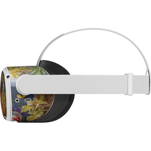 Tabby Cat with Flowers by Nene Thomas Oculus Quest 2 Skin