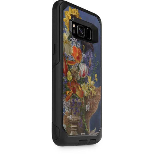 Tabby Cat with Flowers by Nene Thomas Otterbox Commuter Galaxy Skin