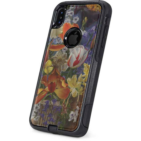 Tabby Cat with Flowers by Nene Thomas Otterbox Commuter iPhone Skin