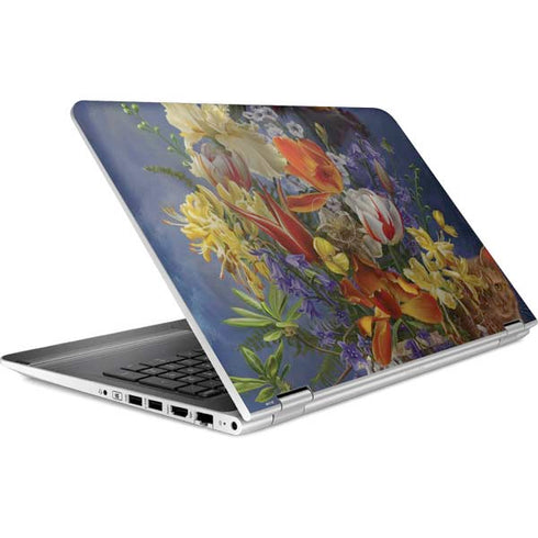 Tabby Cat with Flowers by Nene Thomas HP Pavilion Skin