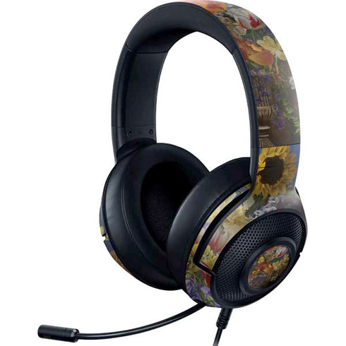 Tabby Cat with Flowers by Nene Thomas Razer Kraken X Skin