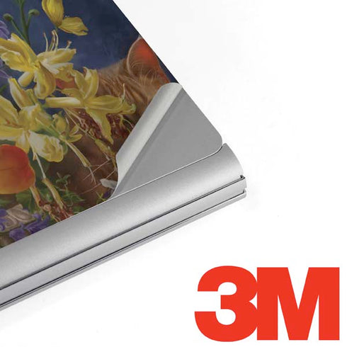 Tabby Cat with Flowers by Nene Thomas Surface Book 2 15in Skin