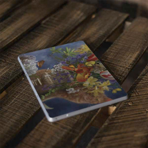 Tabby Cat with Flowers by Nene Thomas Surface Go Skin