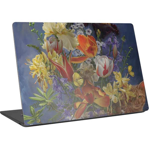 Tabby Cat with Flowers by Nene Thomas Surface Laptop 4 15in Skin