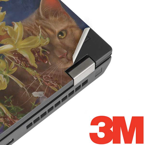 Tabby Cat with Flowers by Nene Thomas Lenovo ThinkPad Skin
