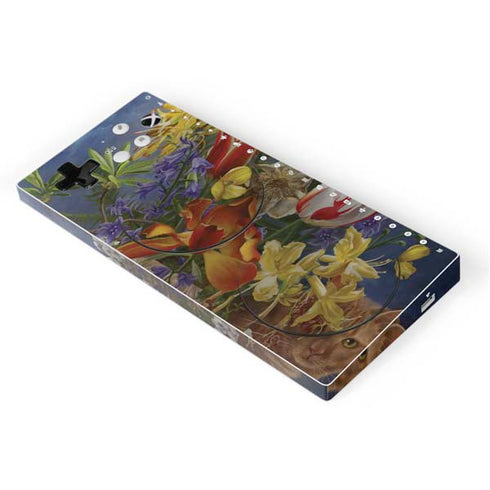 Tabby Cat with Flowers by Nene Thomas Xbox Adaptive Controller Skin