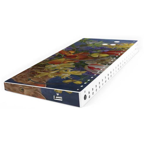 Tabby Cat with Flowers by Nene Thomas Xbox Adaptive Controller Skin