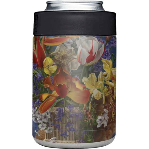 Tabby Cat with Flowers by Nene Thomas Yeti Colster Can Insulator Skin