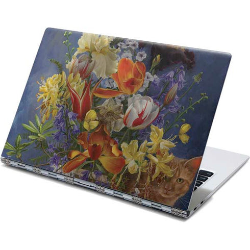 Tabby Cat with Flowers by Nene Thomas Yoga 910 2-in-1 14in Touch-Screen Skin
