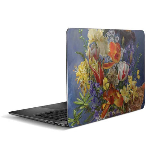Tabby Cat with Flowers by Nene Thomas Zenbook UX305FA 13.3in Skin