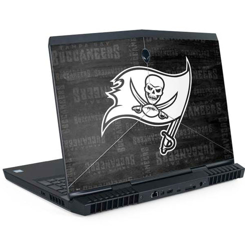 NFL Tampa Bay Buccaneers Black & White Dell Alienware Skin
