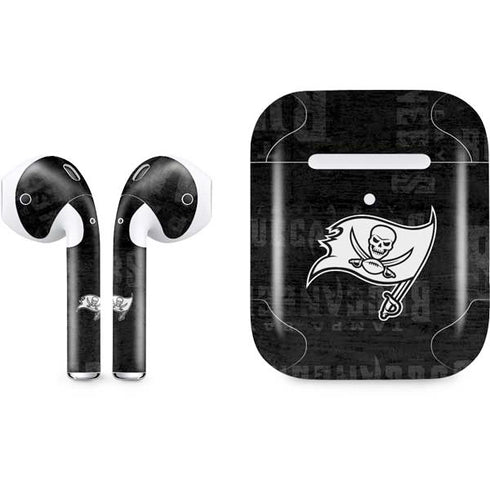 NFL Tampa Bay Buccaneers Black & White Apple AirPods 2 Skin