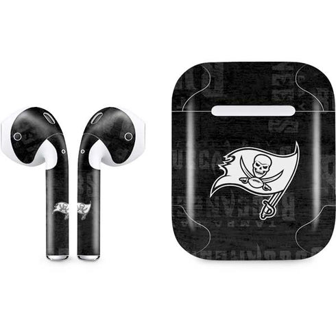NFL Tampa Bay Buccaneers Black & White Apple AirPods Skin